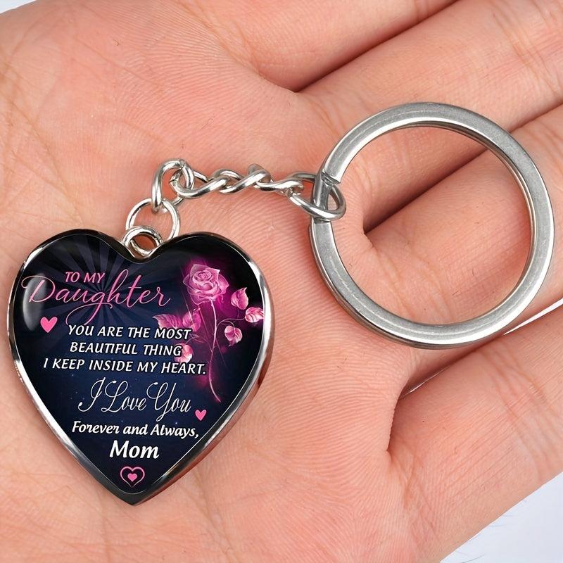 Mom Daughter Vintage Car Keychain Pendant Bag Purse Charm