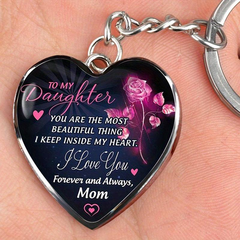 Mom Daughter Vintage Car Keychain Pendant Bag Purse Charm