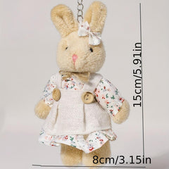 Mini Rabbit Bunny Keychain Plush Stuffed Animals Doll Toys
