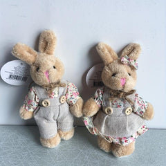 Mini Rabbit Bunny Keychain Plush Stuffed Animals Doll Toys