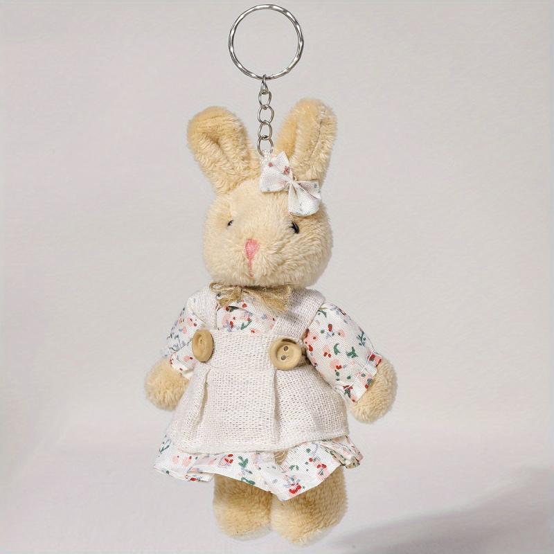 Mini Rabbit Bunny Keychain Plush Stuffed Animals Doll Toys