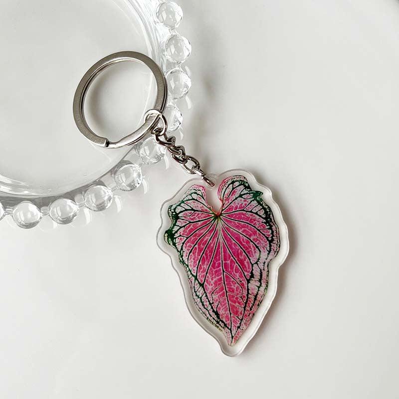 Plant Acrylic Keychain Pendant Bag Key Chain Keyring