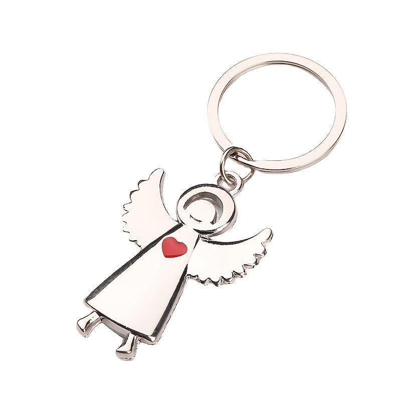 Angel Metal Keychain Women's Silver Ornament