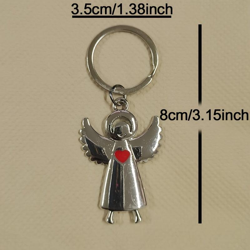 Angel Metal Keychain Women's Silver Ornament