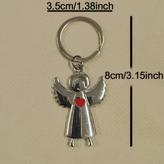 Angel Metal Keychain Women's Silver Ornament