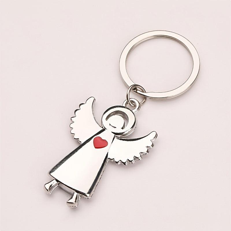 Angel Metal Keychain Women's Silver Ornament