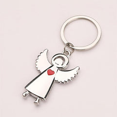 Angel Metal Keychain Women's Silver Ornament