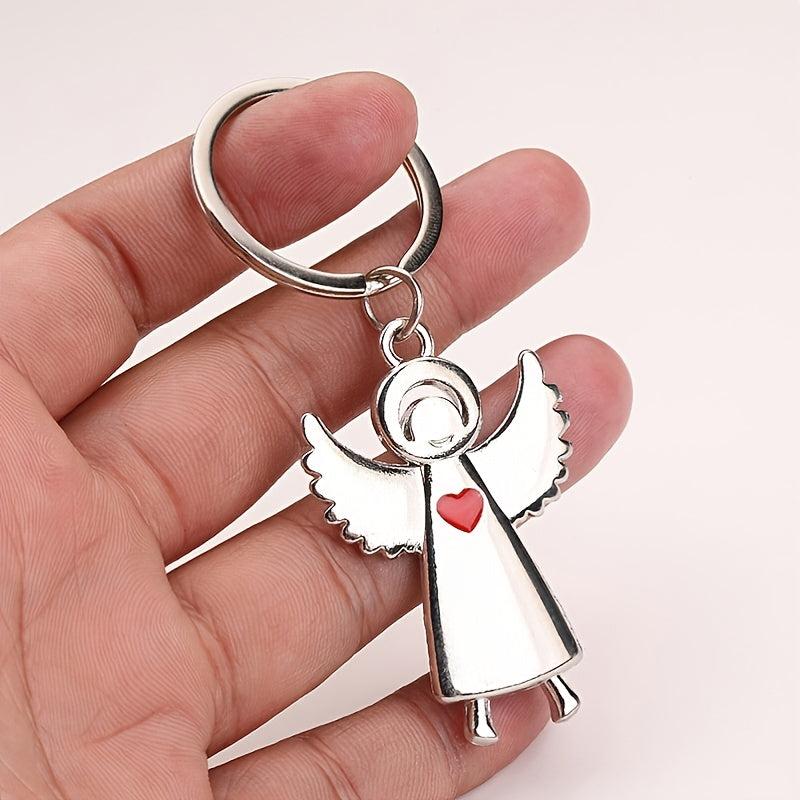 Angel Metal Keychain Women's Silver Ornament