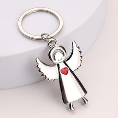 Angel Metal Keychain Women's Silver Ornament