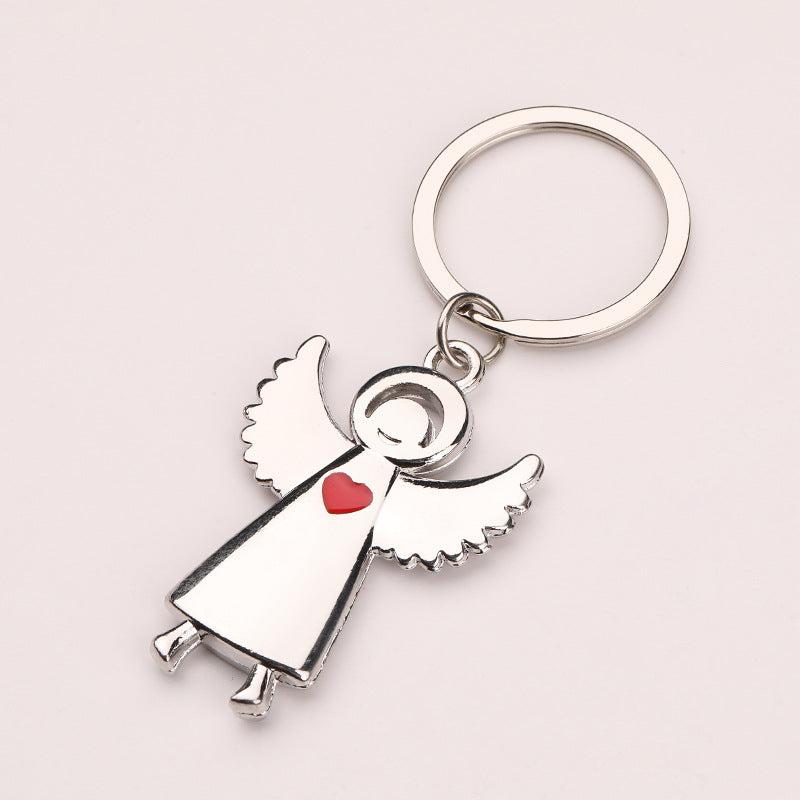 Angel Metal Keychain Women's Silver Ornament