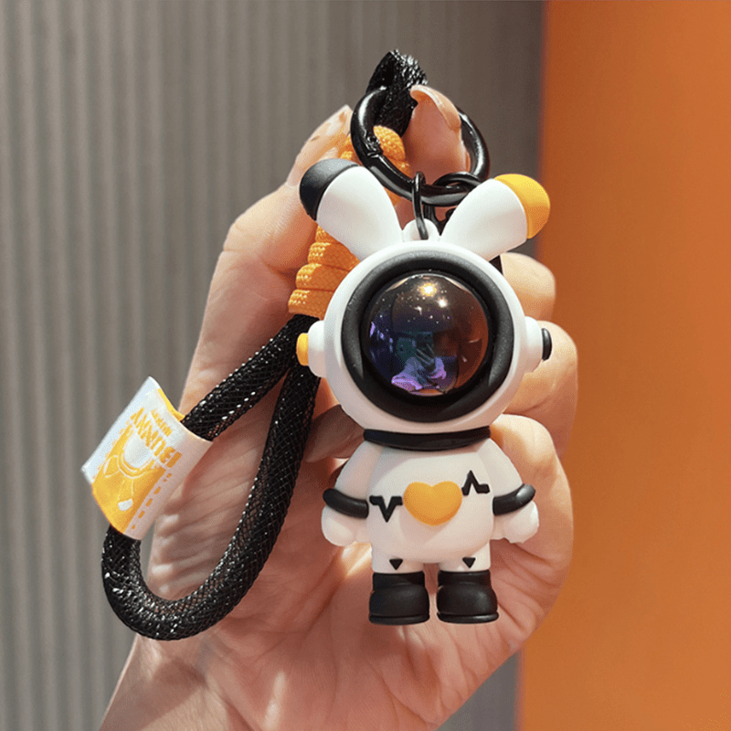 Astronaut Rabbit Charm Keychain Cartoon Doll Keyring Bag Accessory