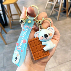 Cartoon Koala Doll Keychain Animal Key Ring Purse Handbag Charm
