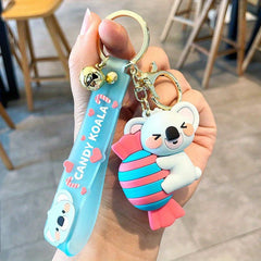 Cartoon Koala Doll Keychain Animal Key Ring Purse Handbag Charm