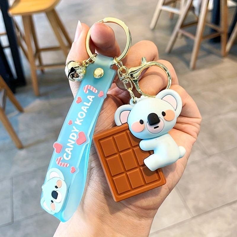Cartoon Koala Doll Keychain Animal Key Ring Purse Handbag Charm