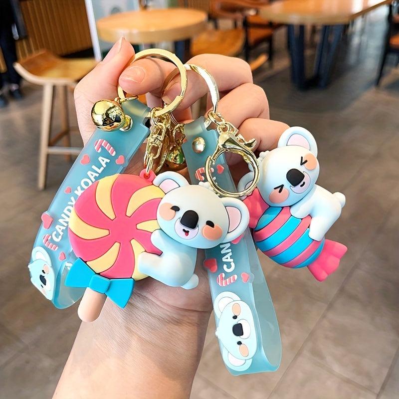 Cartoon Koala Doll Keychain Animal Key Ring Purse Handbag Charm