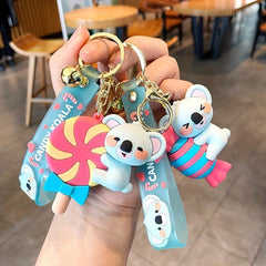 Cartoon Koala Doll Keychain Animal Key Ring Purse Handbag Charm