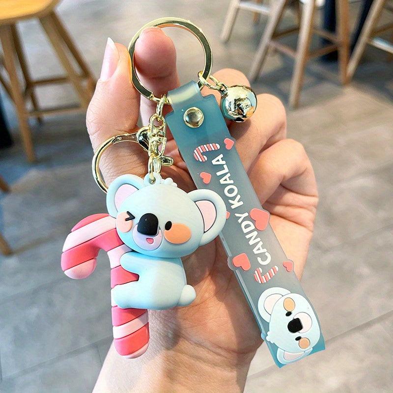 Cartoon Koala Doll Keychain Animal Key Ring Purse Handbag Charm