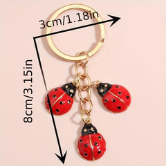 Ladybug Keychain Animal Key Ring Purse Handbag Car Charm Phone Pendant Gift