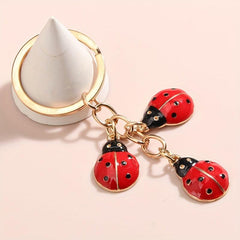 Ladybug Keychain Animal Key Ring Purse Handbag Car Charm Phone Pendant Gift