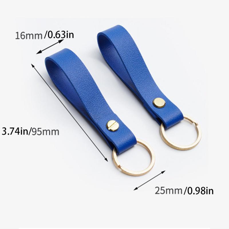 PU Leather Keychain For Men Women Car Key Strap Waist Wallet KeyChains