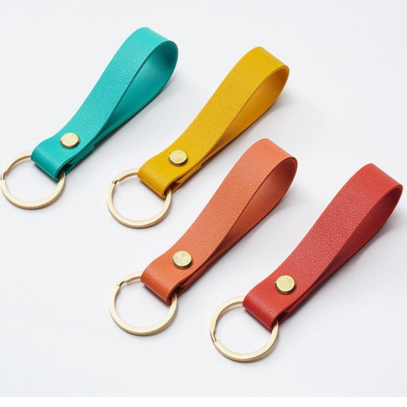 PU Leather Keychain For Men Women Car Key Strap Waist Wallet KeyChains