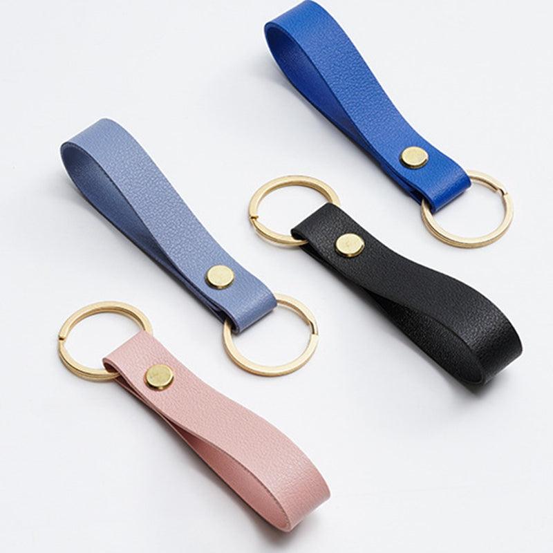PU Leather Keychain For Men Women Car Key Strap Waist Wallet KeyChains