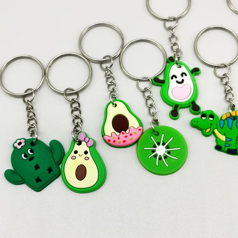 20pcs Cartoon Keychain Party Favors Mini Keyring For Classroom Prizes Goodie Bag