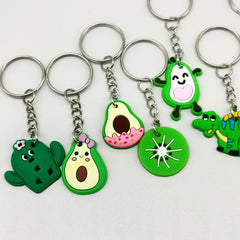 20pcs Cartoon Keychain Party Favors Mini Keyring For Classroom Prizes Goodie Bag