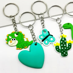 20pcs Cartoon Keychain Party Favors Mini Keyring For Classroom Prizes Goodie Bag
