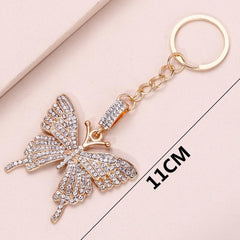Alloy Butterfly Zicron Keychain, Elegant Design