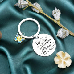 True Friends Keychain For Women Engraved Friends Key Ring Friendship Gift