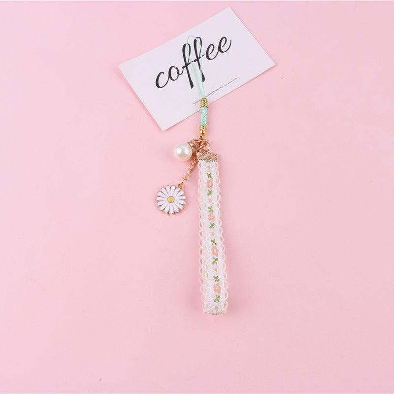 Lace Heart Keychain Tassel Bag Keyring Charm