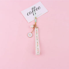 Lace Heart Keychain Tassel Bag Keyring Charm