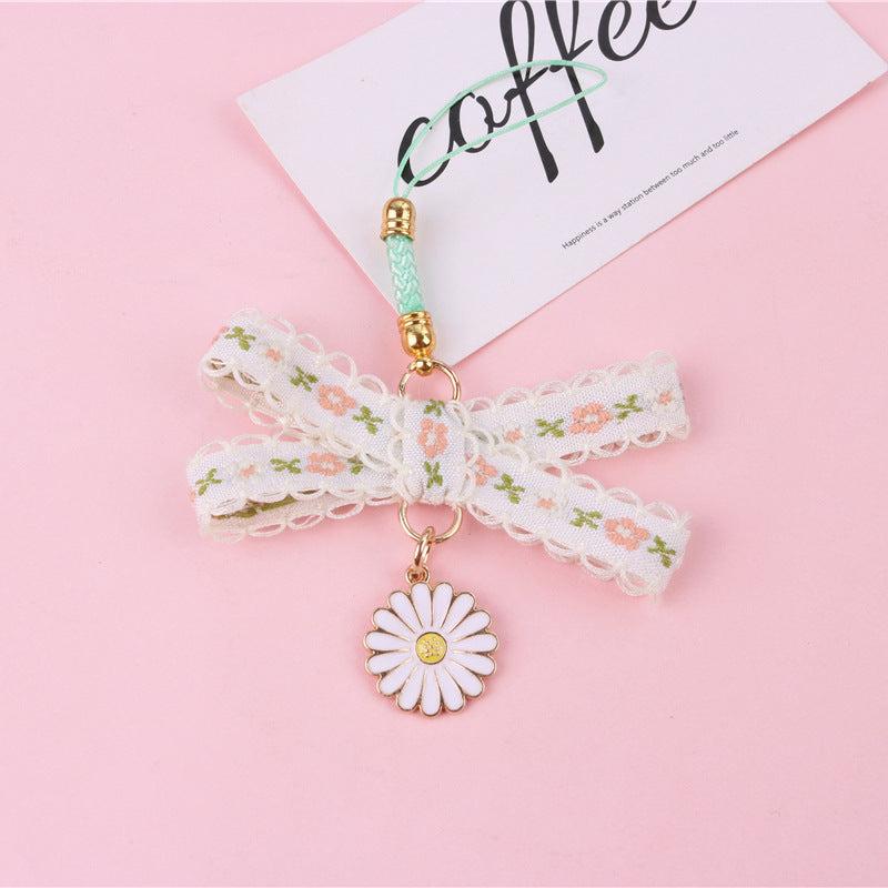 Lace Heart Keychain Tassel Bag Keyring Charm