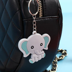 Cartoon Animal Keychain Soft PVC Key Ring for Kids
