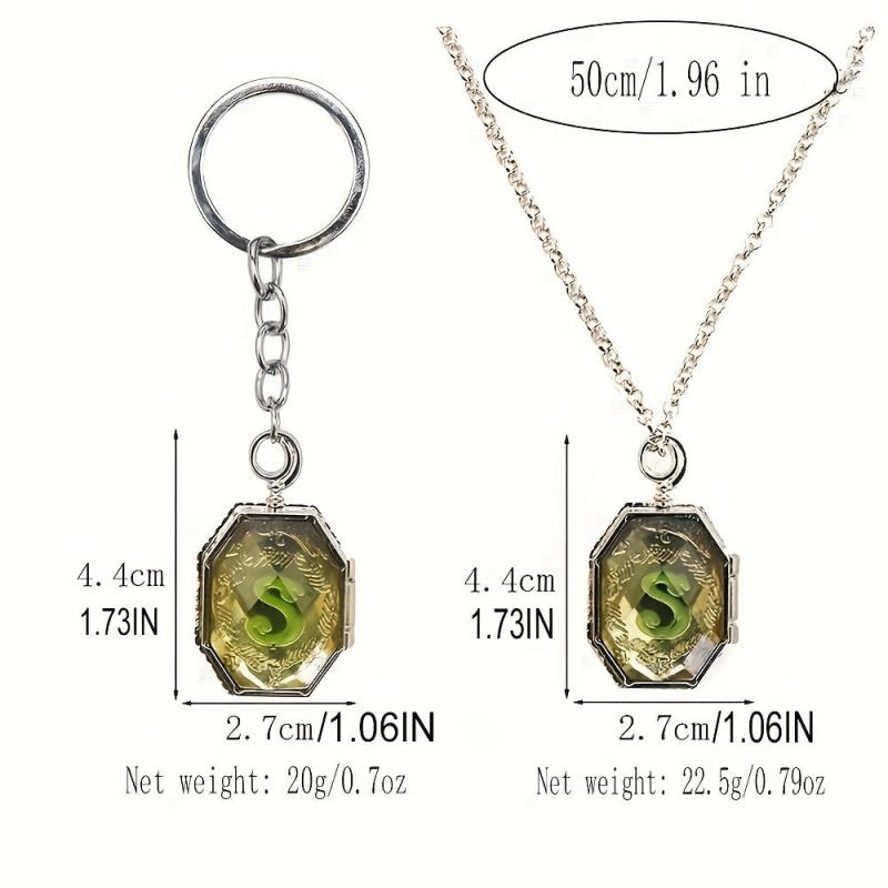 Movie Theme Keychain Necklace Magic Series Key Ring Accessory Gift