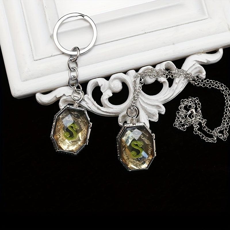 Movie Theme Keychain Necklace Magic Series Key Ring Accessory Gift