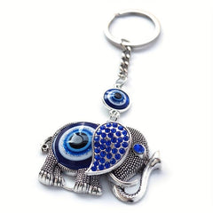 Devil's Eye Elephant Keychain Key Ring Vintage Punk Animal Key Ring