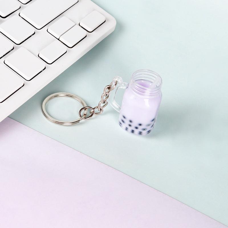 Milk Tea Cup Keychain Mini Novelty Food Pendant Funny Bag & Backpack Ornament