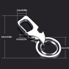 Key Chain With 2 Key Rings and Carabiner
