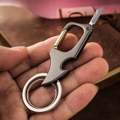 Key Chain With 2 Key Rings and Carabiner
