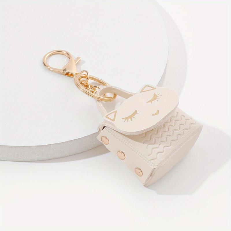 Multicolor Kitten Bag Keychain Cartoon Animal Pendant for Women