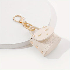 Multicolor Kitten Bag Keychain Cartoon Animal Pendant for Women