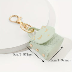 Multicolor Kitten Bag Keychain Cartoon Animal Pendant for Women