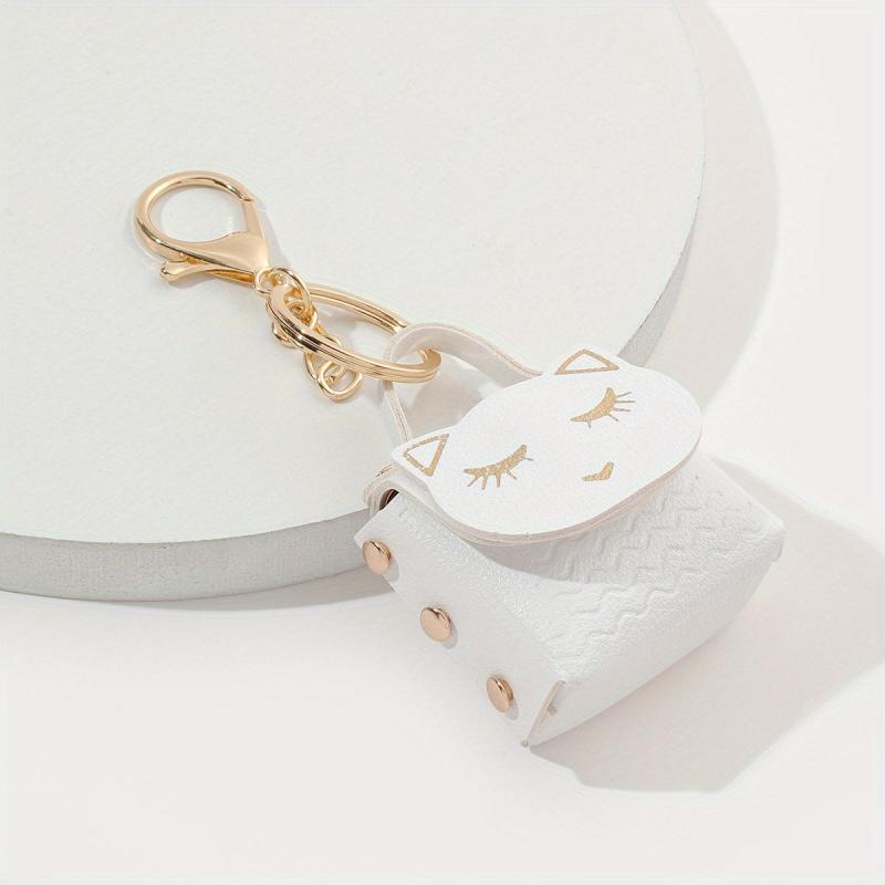 Multicolor Kitten Bag Keychain Cartoon Animal Pendant for Women
