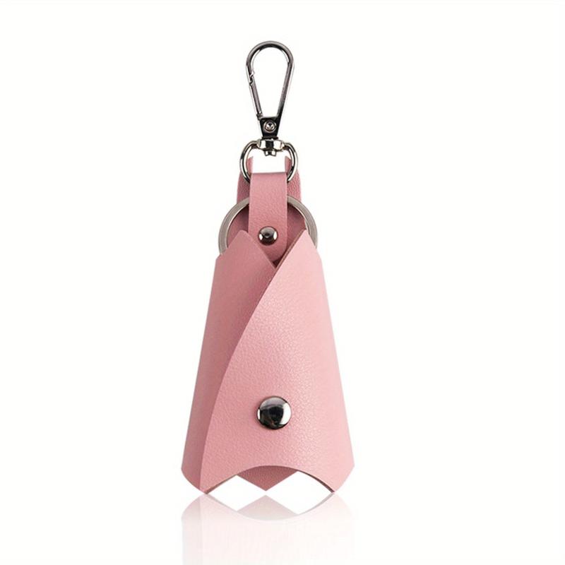 Bat PU Leather Keychain Holder Car Key Fob Cover Case Pop Key Ring Purse