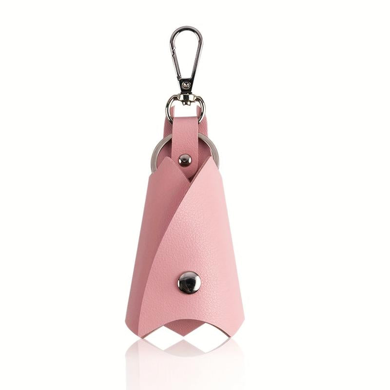 Bat PU Leather Keychain Holder Car Key Fob Cover Case Pop Key Ring Purse