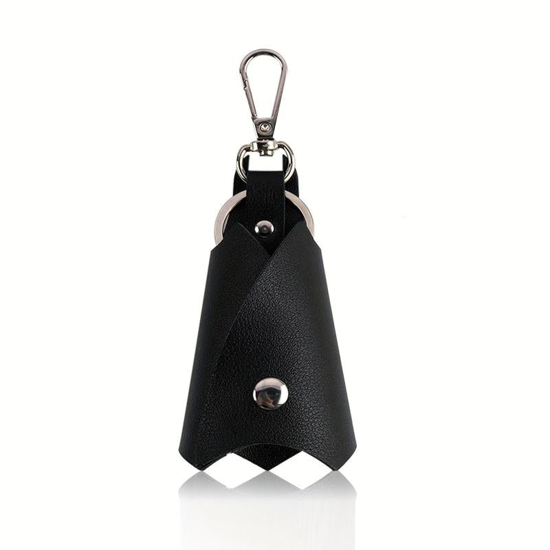 Bat PU Leather Keychain Holder Car Key Fob Cover Case Pop Key Ring Purse