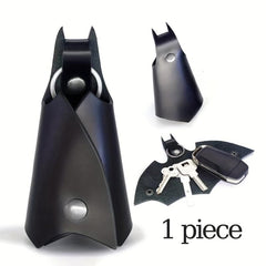Bat PU Leather Keychain Holder Car Key Fob Cover Case Pop Key Ring Purse