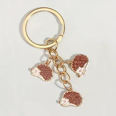 Cartoon Hedgehog Keychain Metal Animal Key Ring Purse Handbag Car Charm
